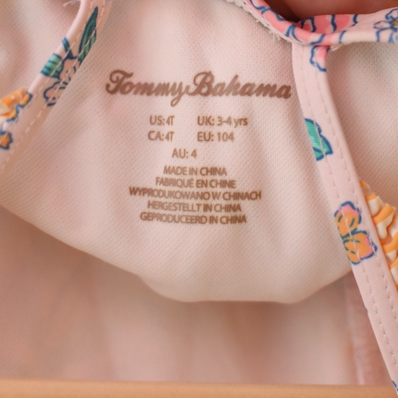 Tommy Bahama Floral Ruffle Strap One Piece Swimsuit 4T - Picture 4 of 5